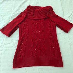 NY&C Red Cowlneck Sweater